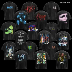 [COLLECTION] Korn Vintage Washed Graphic T Shirt, Nu Metal Rock Band Tee, Follow The Leader Issues Untouchables Album Cover Shirt, Double Sided Concert Tour Merch, Alternative Metal Music Fan Gift, Oversized Heavyweight Unisex Streetwear Apparel