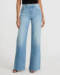 Express High Waisted Light Wash Relaxed Flare Jeans