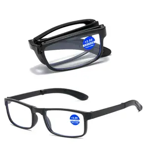 Folding Reading Glasses With Box Anti-blue Light Men Women Portable Spectacles Eyewear Unisex TR90 Glasses Diopter +1.0 To +4.0