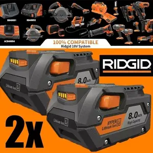high quality  2 PACK For Ridgid 18V R840085 8.0Ah Lithium-ion Battery Rigid 18Volt R840087