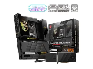 MSI MEG X870E GODLIKE MAX, E-ATX - Supports AMD Ryzen 9000/8000/7000 Processors, AM5 - Dynamic Dashboard III, EZ Slide M.2, 64MB BIOS ROM, 110A SPS, M.2 & PCIe 5.0, USB4, Wi-Fi 7, 10G + 5G LAN