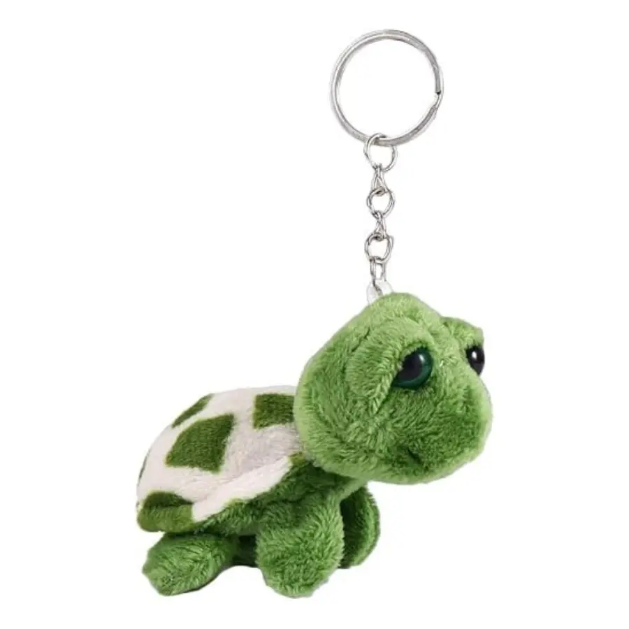 Green Mini Turtle Plush Keychain – Cute Animal Key Ring for Bags, Cars and Gifts