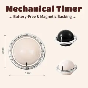 Timer Clock, No Battery Mechanical Timer with Magnetic Base, 59 Min Loud Alarm for Kitchen, Classroom, Workout & Focus Time