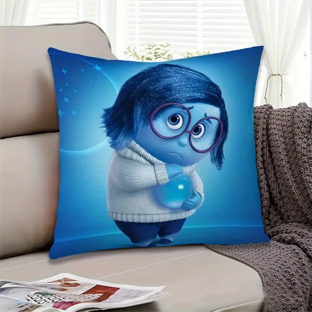1PC Inside-Out Fun Design Polyester Pillowcase with Zipper Closure, Warm Comfortable Bedding Accessory for Bedroom, Outdoor Garden, Home Decoration (Pillow Core Not Included)