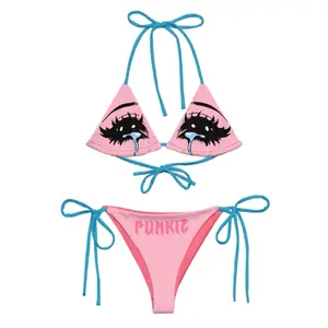 Cry Anime Eyes Punkie Bikini Y2K