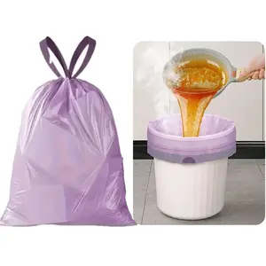 100pcs Drawstring Garbage Bags, Premium Quality Plastic Trash Bags, Waste Bags, Multi-Color, Suitable for Kitchen, Bathroom, Bedroom, Living Room