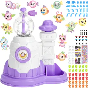 DIY Magic Balloon Craft Kit, Make Your Own Magic Balloon, Arts & Crafts for 3 4 5 6 7 8 9 10 11 12 Year Boys and Girls, DIY Sticky Balloon with Pump, Squishy Balloons Maker,(Purple)