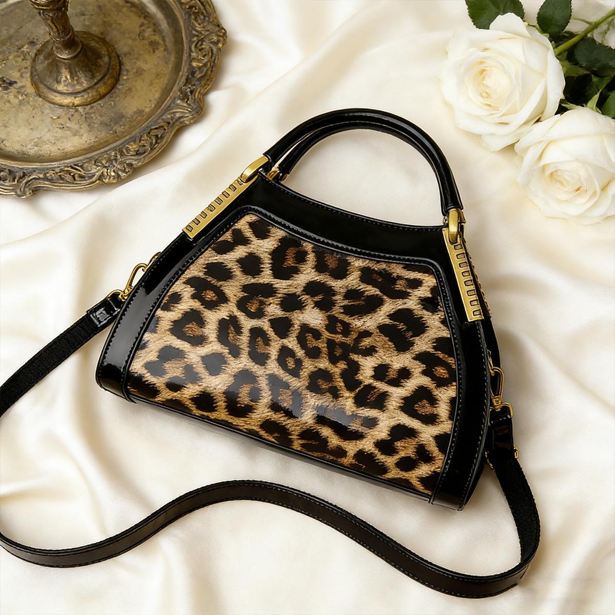 Vintage Embossed Glossy Croc-pattern Women’s bag — Large-capacity, two-way (crossbody/handheld), versatile for commuting, elegant shoulder bag Shoulder Tabby Bag