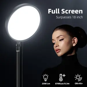 Weilisi 13" Ring Light with Stand & Phone Holder, Adjustable Brightness LED for Live Streaming, Makeup, Barber, 6500K Daylight, 79" Tripod & Wireless Remote #1XmasGift