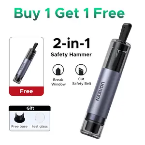 (Buy 1 Get 1 Free) UGREEN 2-in-1 Seatbelt Cutter and Window Breaker,Car Hammer Seatbelt Cutter Window Breaker Emergency Escape Tool, Safehammer Glass Breaker for New Cars,Black，TikTokShopBlackFriday ,TikTokShopHolidayHaul