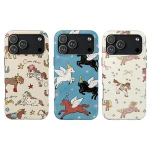 Cute Western Horse Phone Case for iPhone 17 16 15 14 13 12 11 Pro Max Samsung Galaxy S25 S24 S23 S22 S21, Cowgirl Phone Cover, Cowboy Rodeo Country Lover Aesthetic Girly Case, Gifts for Her Girlfriend Women