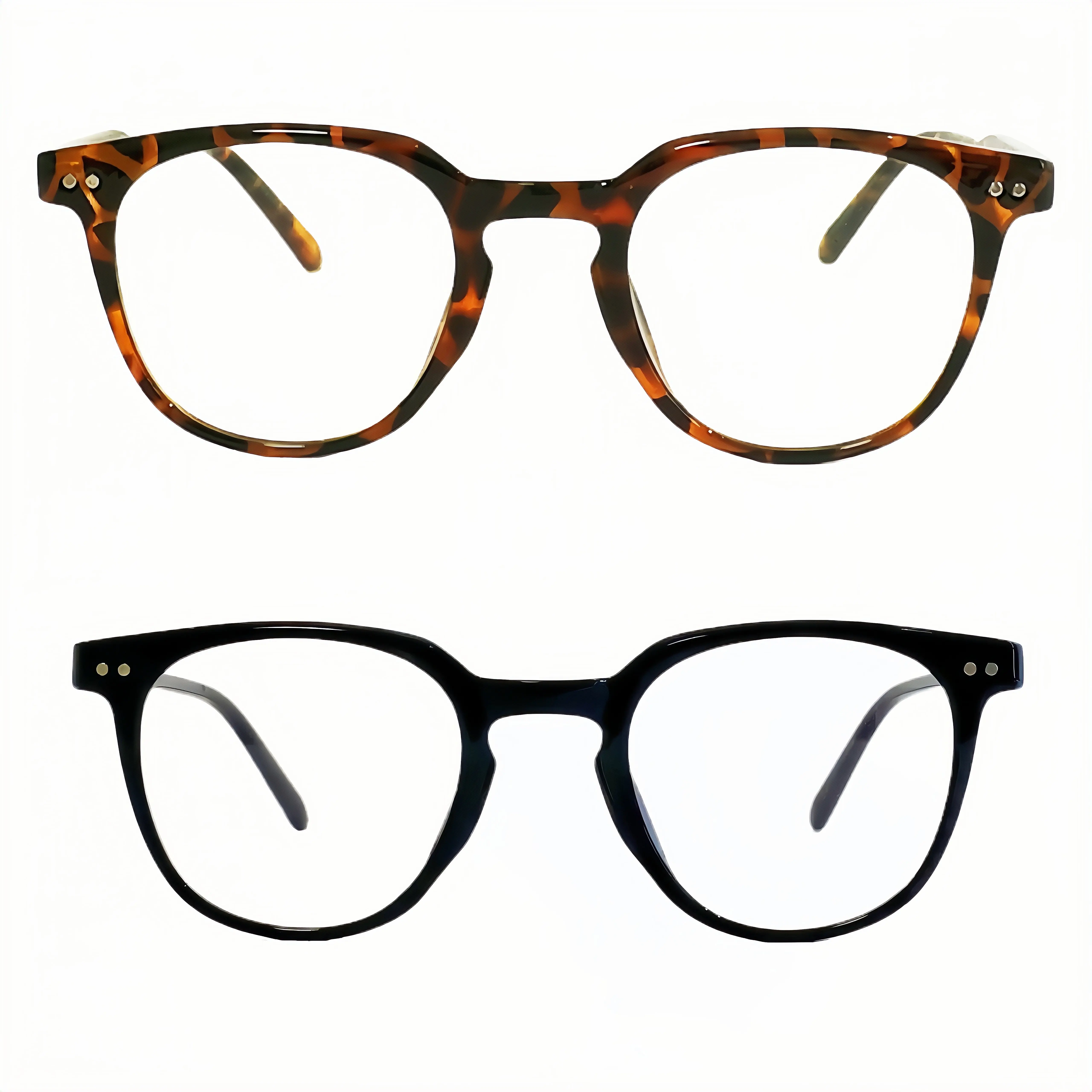 Retro Leopard Print Blue Light Glasses, Lightweight TR Statement Frame for Computer and Study, Back to School Accessory, Light Blocking Glasses, Anti Blue Glasses