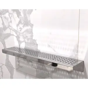 12 Inch Polished Stainless Steel Wall-Mounted Shower Shelf