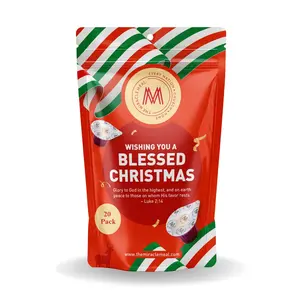 Christmas Edition Communion Cups | The Miracle Meal – 20 Pre-Filled Cups with Juice & Wafer | Celebrate Faith & Joy