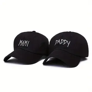 2pcs/ set DADDY MAMI Letter Embroidered Baseball Cap Couple's Hats Outdoor Sport Adjustable Sunscreen Leisure Hat Spring Autumn Travel Tourism Beach Vacation