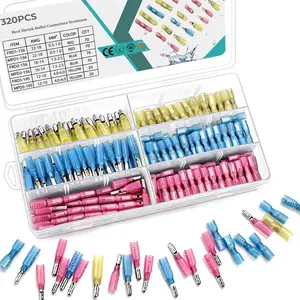 320PCS Heat Shrink Bullet Connectors Kit Female & Male Bullet Butt Terminals Insulated Waterproof Electrical Marine Crimp Automotive Connectors - Home Improvement.