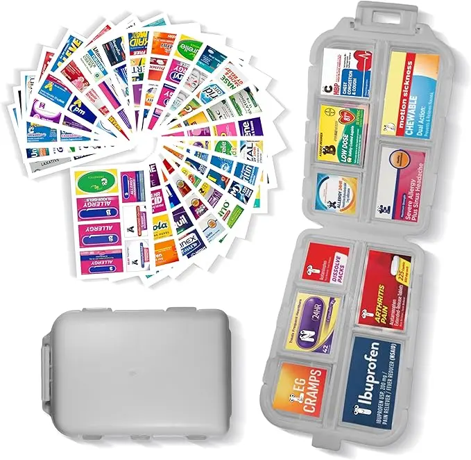 Travel Daily Pill Container Mini Medication Organizer Storage Pill Organizer Travel Essentials Pill Case 7 Day Pill Organizer