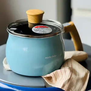 Japanese Style 15cm Non-Stick Fry Pan, Easy Clean, Glass Lid Included, Compatible with Electric & Gas Stoves, Kitchenware Set
