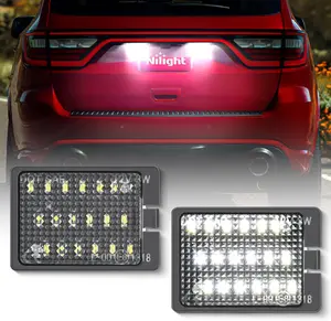 Nilight License Plate Lights Compatible with 2014 2015 2016 2017 2018 2019 2020 2021 2022 2023 Dodge Durango Rear License Plate Lamp 6000K White Clear Lens 2PCS Pack Car Accessories Parts dealsforyoudays