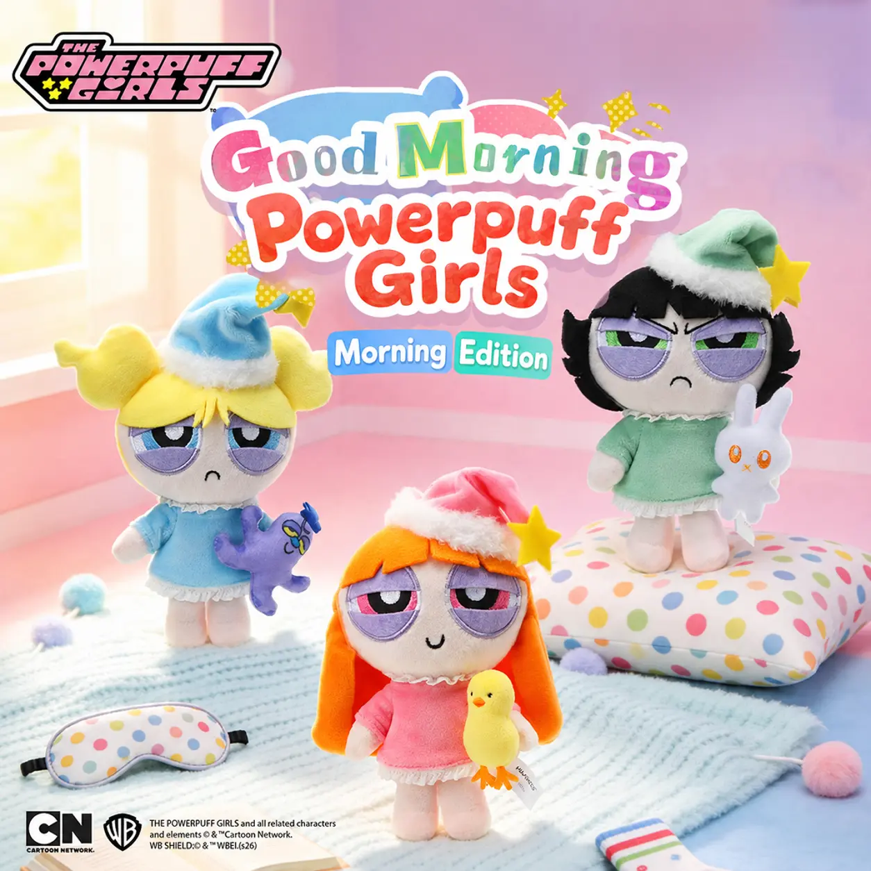 MINISO Flying Patrol "Good Morning" Soft Plush Hanging Charm - Playful Bubble Keychain for Little Girls, Bag Accessory, Birthday Gift, Playful Charm