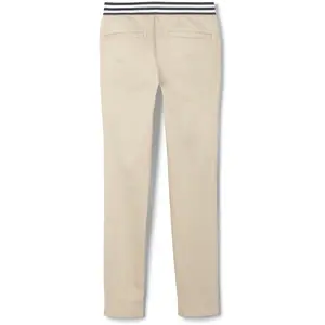 Girls' Pull On Pants – Skinny Fit Stretch Pants with Elastic Waist, School Uniform