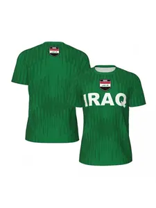 Iraq Flag Graphic Mens Football Jersey Fashion National Emblem Sports T Shirt Casual Breathable Tees Surfing Suit Beachwear Surf