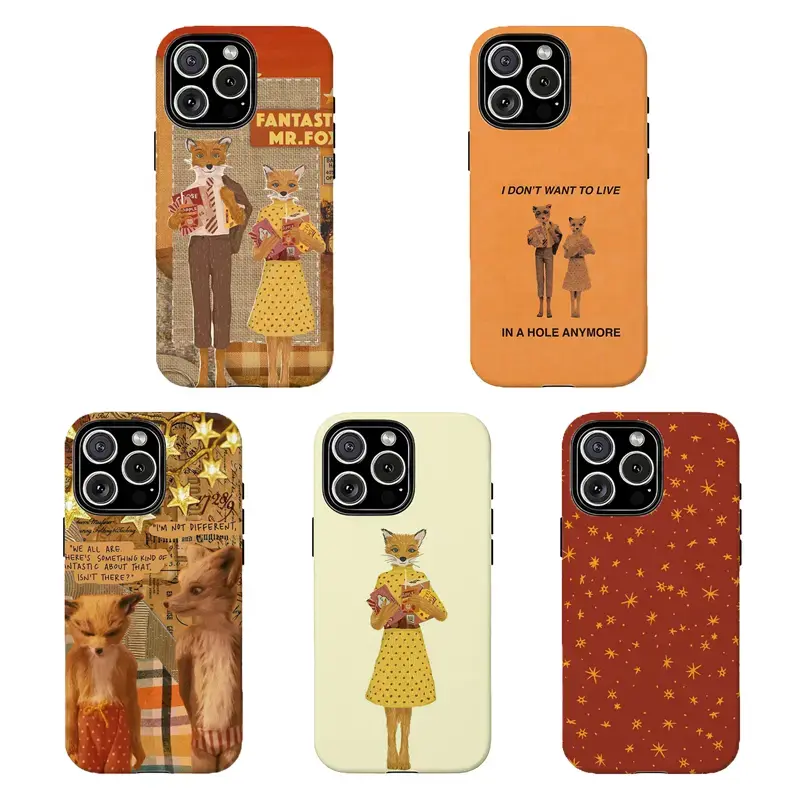 Whimsical Fantastic Mr. Fox Phone Case, Gifts For Fans Men Women Y1562 | Phone Case Compatible with iPhone 17 16 15 14 13 12 11 pro pro max & Samsung S25 S24 S23 S22 S21 Durable Protection Dual Layer Design Glossy