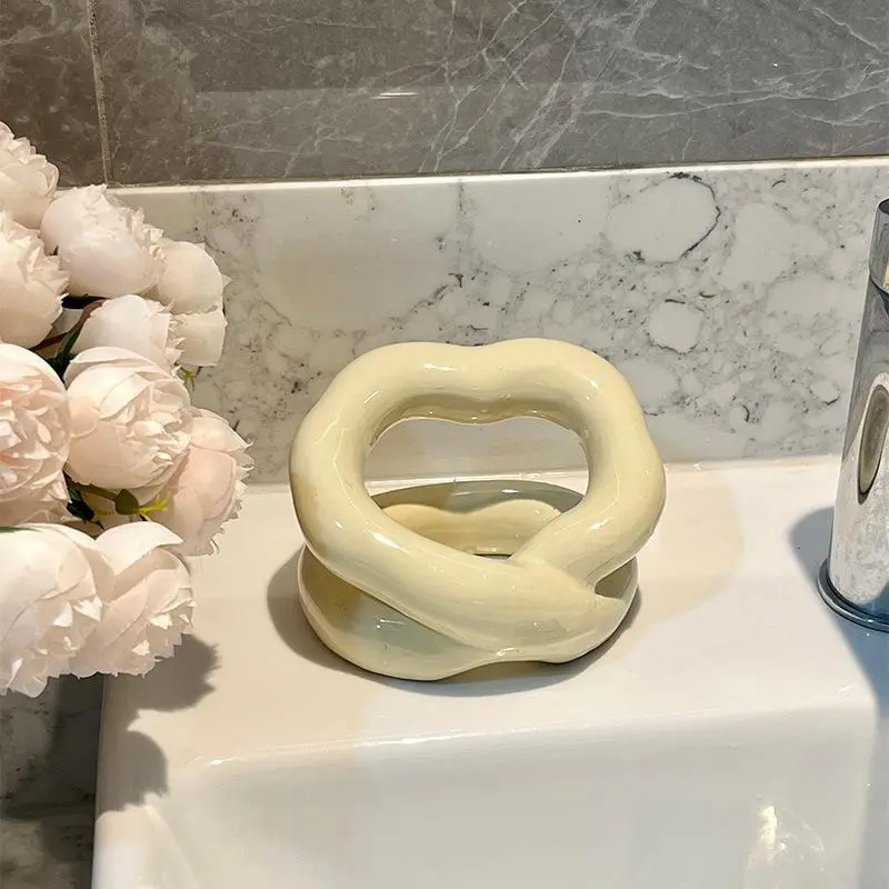 Ceramic Toothbrush Holder, Toothpaste Holder, Toothbrush Storage Rack, Bathroom Supplies, Bathroom Accessory, Home Organizer for Bathroom, Toothbrush Holders For Bathrooms, Toothbrush Holder Organizers