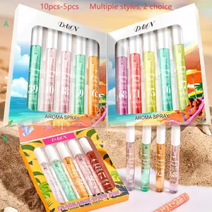 Summer Brazil Romantic Perfume Set, Fragrance Mist Set, Vanilla Caramel Amber Fruit Scent, Women Christmas Halloween Perfect Gift, 10pcs 10ML or 5pcs 10ML