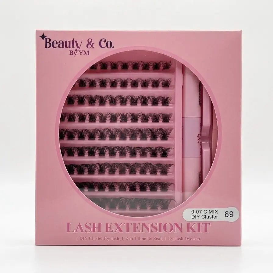 Beauty & Length DIY Cluster Lash Extension Kit | 8-16mm | Bond & Seal + Tweezers Included