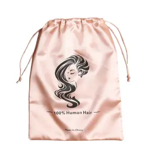 Silky Bag with Drawstring Tassel for Wig Storage (Not for Sale)