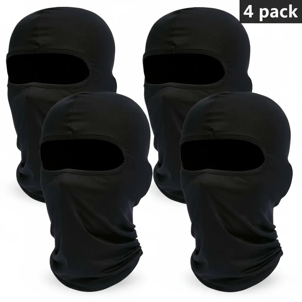 Balaclava Face Mask 4 Pcs Full Face Cover Ski Mask Hood Breathable Windproof Face Cover for Men Women neck gaiter set summer outdoor Protective Gear