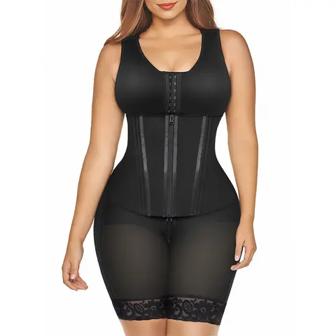 YIANNA Overbust Fajas Colombianas Moldeadoras Shapewear for Women Tummy Control Body Shaper Girdles Waist snatched Garment