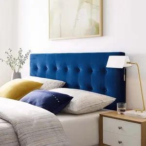 Modway Emily Full Tufted Performance Velvet Headboard in Navy