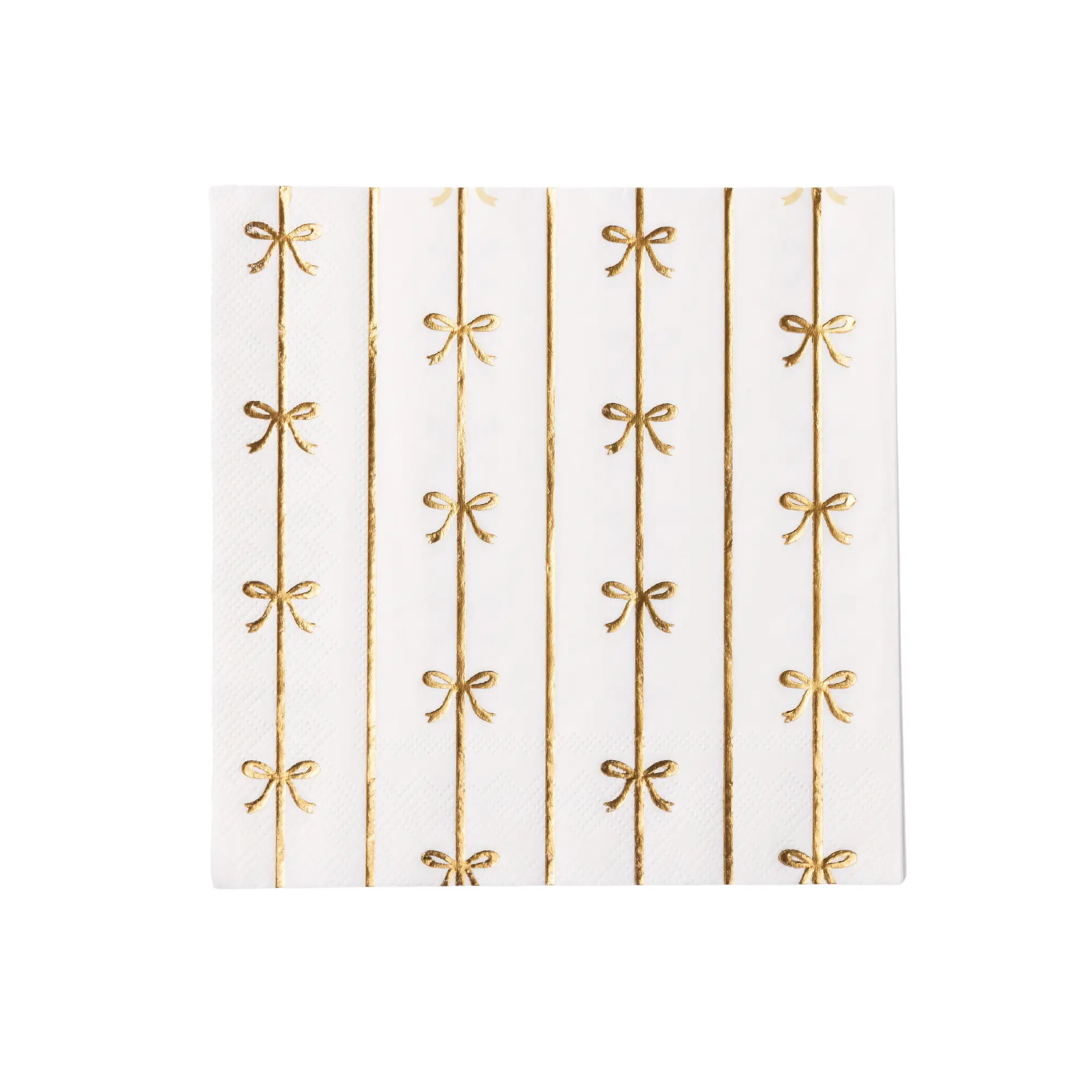 GOLD SIGNATURE BOW LARGE NAPKINS