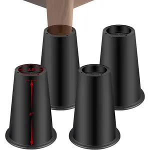 8 inch Bed Risers Adjustable Furniture Risers - Heavy Duty Non-Slip Lift Supports for Beds/Couches/Sofas, Durable Square Design with Creates Storage Space
