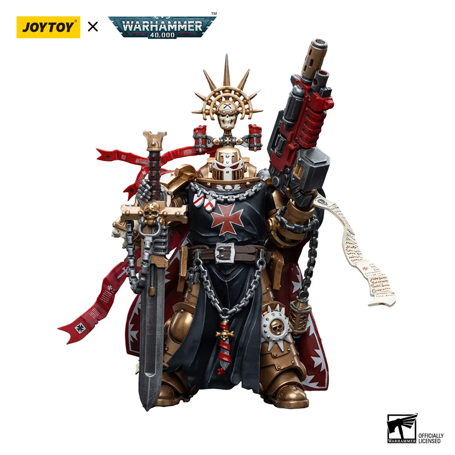 JOYTOY Warhammer 40,000 1/18 Action Figures Black Templars High Marshal Helbrecht