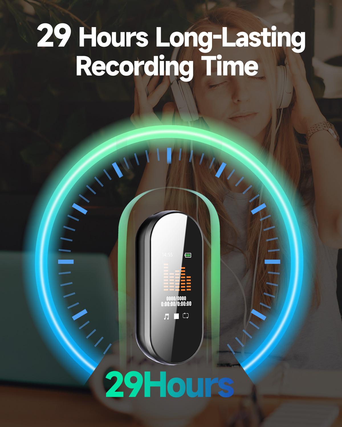 64GB/32GB Digital Voice Recorder: Professional and Portable, 4-in-1, Newly Upgraded with Noise-Canceling Hi-Fi Pure Sound Quality, 3072 kbps Audio Recording—Ideal for Lectures, Meetings, and Classrooms Recording