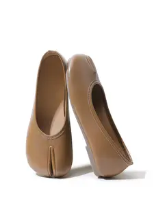 Early Spring Elegant Single Shoes, Trendy Pig Foot Toe Separated Slip-On, Soft Sole Low Heel Loafer, Comfortable Lazy Flat Shoe Footwear