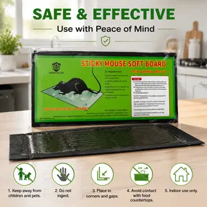 4PCS Power Sticky Boards Strong Adhesive Sticky Pads for Home & Daily homepest control Easy to Place Indoor Multi-Purpose Boards