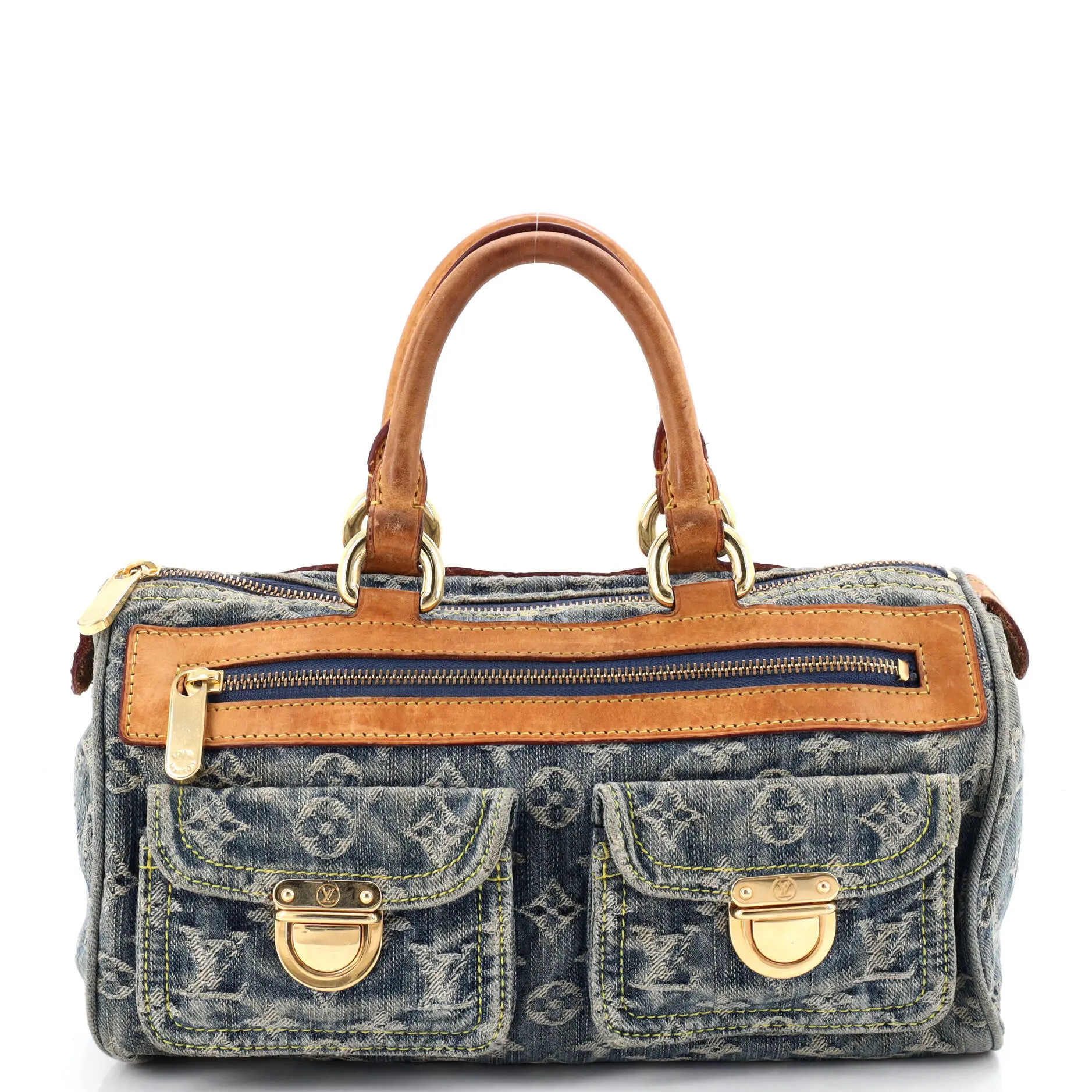 Pre-owned Louis Vuitton Denim Shoulder Bags Neo Speedy Bag by Rebag