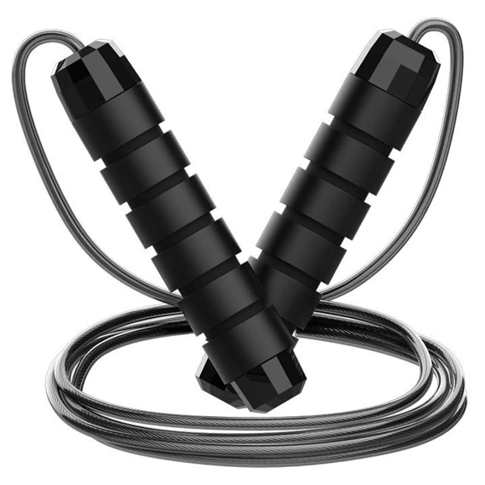 Jump Rope, Tangle-Free Rapid Speed Jumping Rope Cable with Ball Bearings for Women, Men, and Kids, Adjustable Steel Jump Rope with Foam Handles for Home Gym Exercise Fitness Workout Equipment