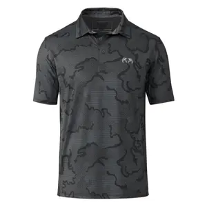 Kuiu Hunting Performance Polo | Digital Camo Short Sleeve Shirt For Men | Mountain Backcountry Hunter Apparel | Olive Green Camo Tactical Polo | Breathable Bowhunting Gear | Gift for Him
