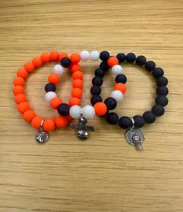 Sun WNBA Inspired Handmade Basketball  Charm Bracelets