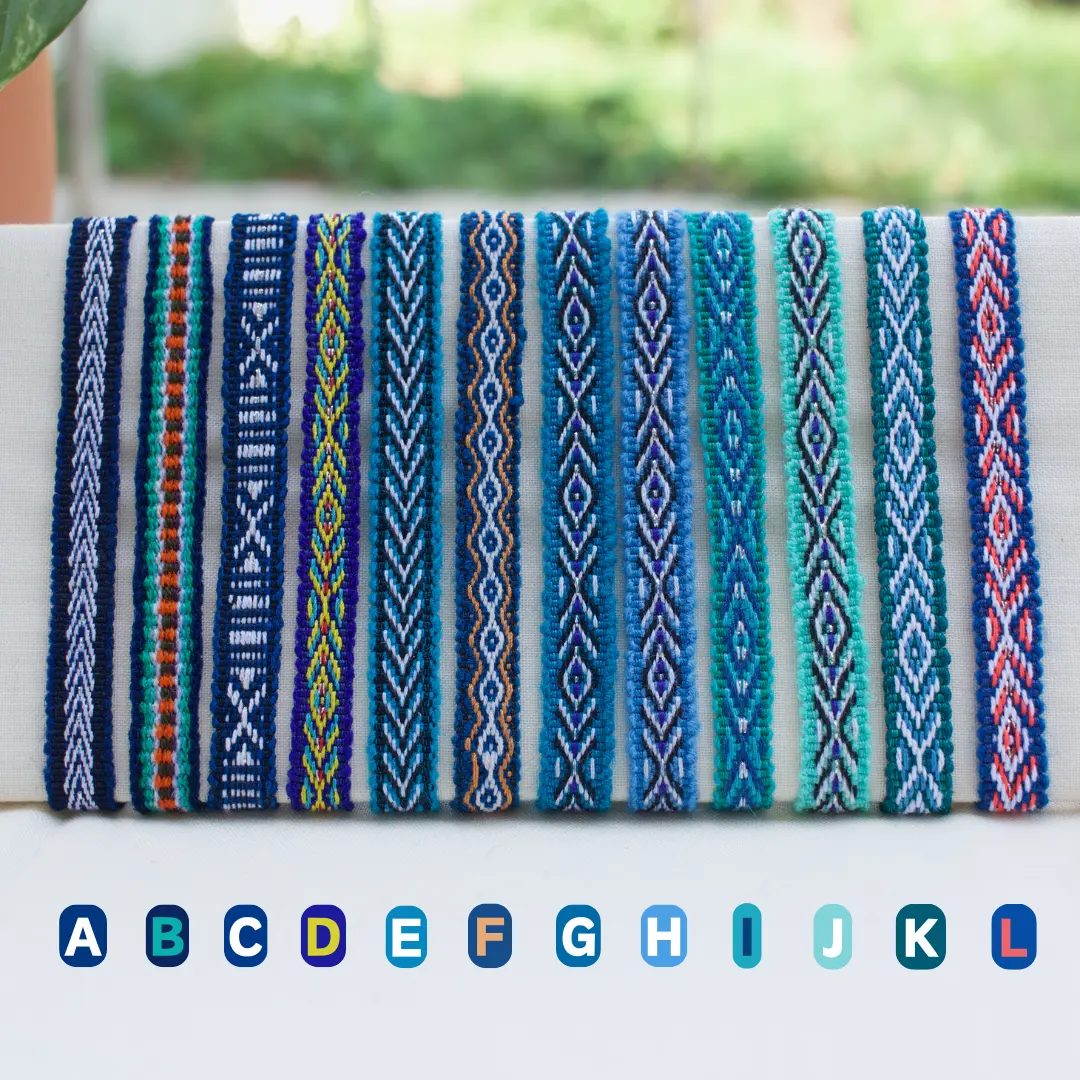 Handcrafted Woven Beach Surfer Bracelet, Summer Beach Stack, Blue Bracelets, for Men and Women, Boho Textiles from South America, Hippie