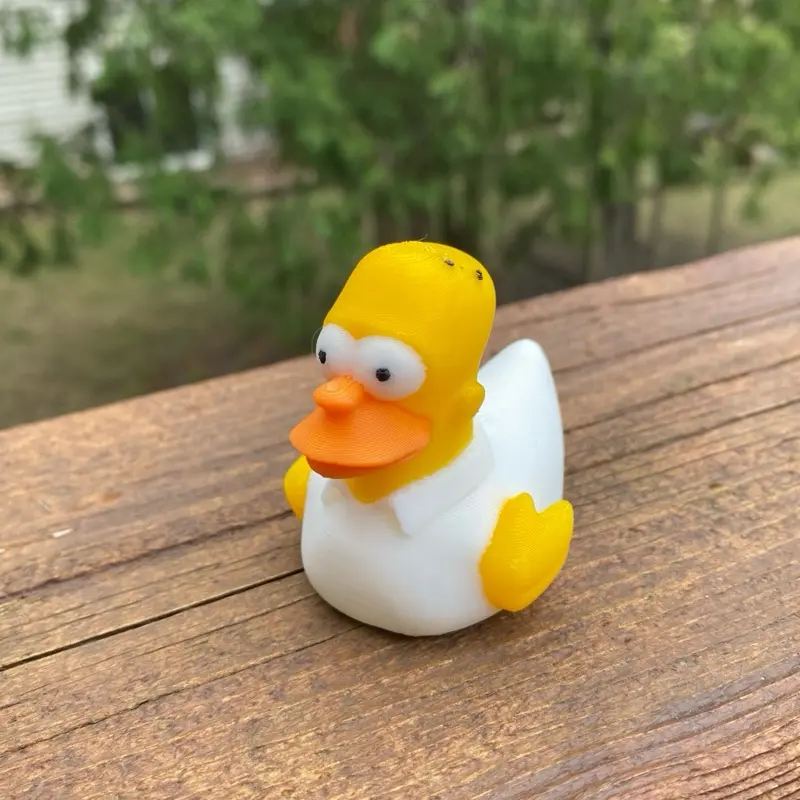 Yellow Cartoon Duck Miniature Figurine For Jeeps Dashboards