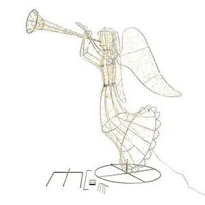 August & Leo 56" LED Crystal Outdoor Angel