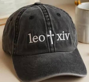 Embroidered Leo XIV New Pope Hat, Caps, Religious Pope Hat, Leo the 14th Vatican Gift Pontiff Hat, Washed Hat, Baseball Hat