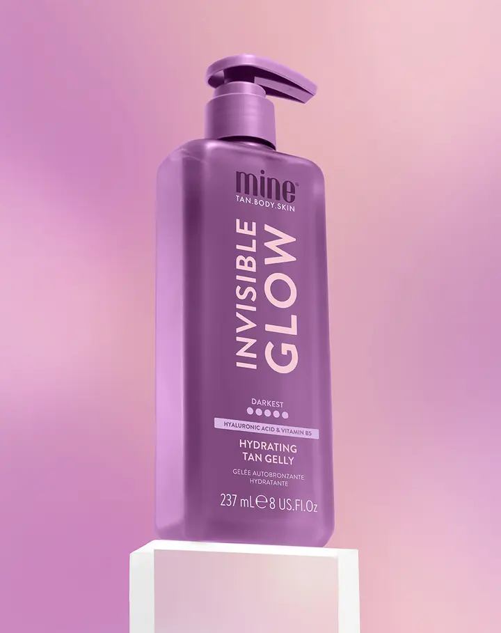 MineTan Invisible Glow Darkest Hydrating Tan Gelly - Transfer-Resistant Sunless Tanning Gel for Face & Body, Bronze Glow, Clear Self Tanner, Deep Brown, Hyaluronic Acid, Lightweight Moisturizer, Body Care, Long Lasting, Nourishing Single Item