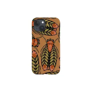 [New Arrivals]Floral Bug Scatter Phone Case: Brown Insect Beetle Design